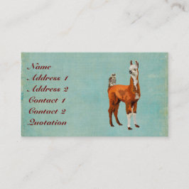 Tarjeta de visita de la ALPACA y del BÚHO
