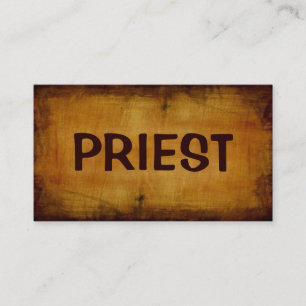 Tarjeta de visita de la antigua sacerdote
