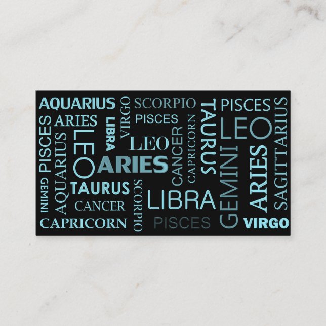 Tarjeta de visita de la ASTROLOGÍA (Anverso)