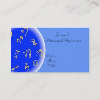 Tarjeta de visita de la astrología