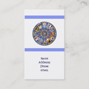 Tarjeta de visita de la astrología del horóscopo