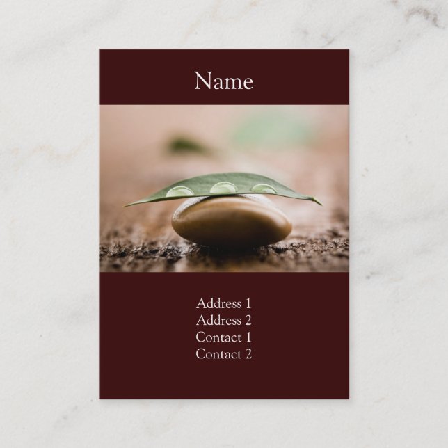 Tarjeta de visita de la balanza (Anverso)