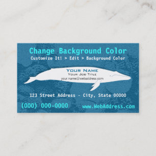 Tarjeta de visita de la ballena azul