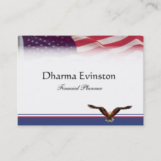 Tarjeta de visita de la bandera americana