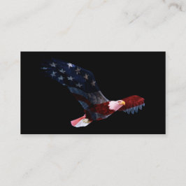 Tarjeta de visita de la bandera americana de Eagle