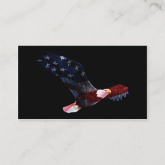 Tarjeta de visita de la bandera americana de Eagle