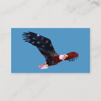 Tarjeta de visita de la bandera americana de Eagle
