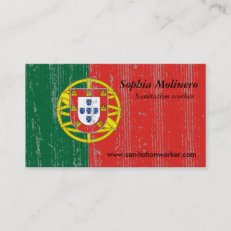 Tarjeta de visita de la bandera de Portugal