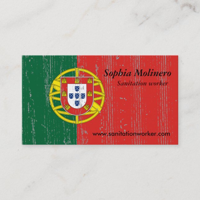 Tarjeta de visita de la bandera de Portugal (Anverso)