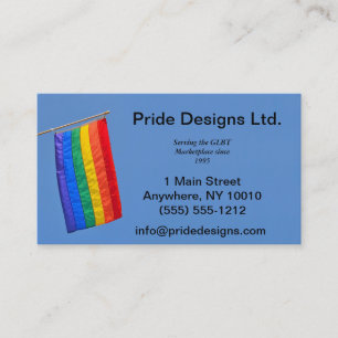 Tarjeta de visita de la bandera del orgullo gay