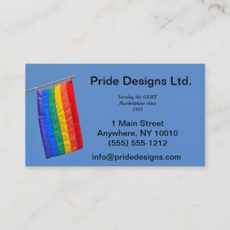 Tarjeta de visita de la bandera del orgullo gay