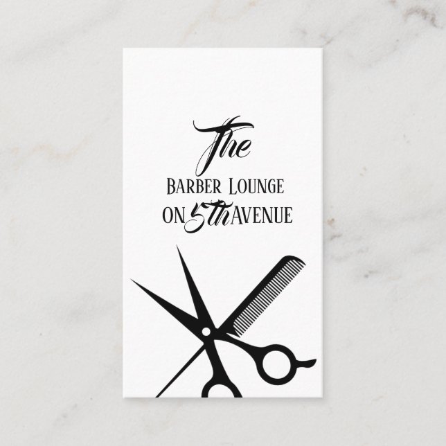 Tarjeta de visita de la barbería (Anverso)