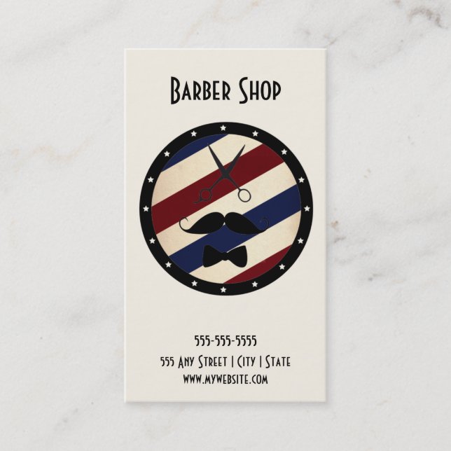 Tarjeta de visita de la barbería (Anverso)
