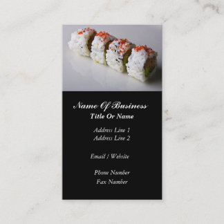 Tarjeta de visita de la barra de sushi