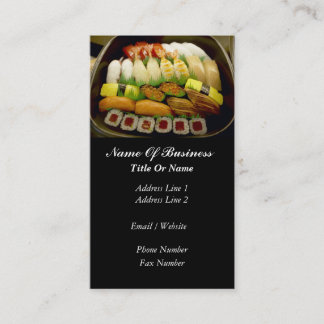Tarjeta de visita de la barra de sushi
