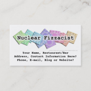 Tarjeta de visita de la barra - Fizzacist nuclear