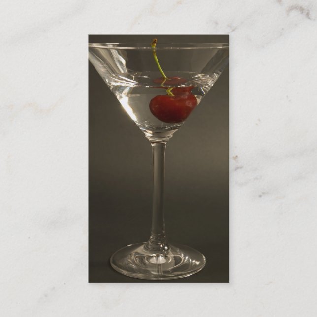 Tarjeta de visita de la bebida de Martini (Anverso)