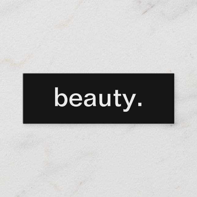 Tarjeta de visita de la belleza (Anverso)