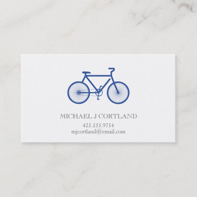 Tarjeta de visita de la bicicleta (Anverso)