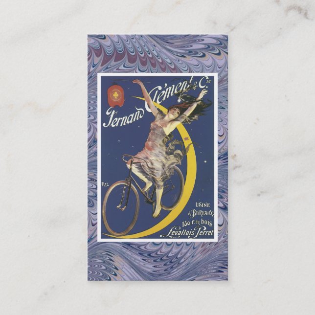 Tarjeta de visita de la bicicleta del vintage (Anverso)