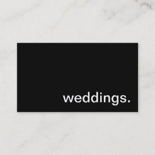 Tarjeta de visita de la boda