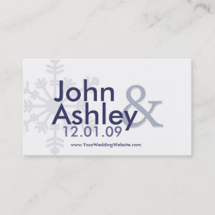 Tarjeta de visita de la boda del invierno