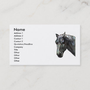 Tarjeta de visita de la cabeza de caballo