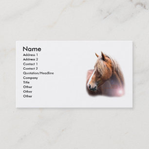 Tarjeta de visita de la cabeza de caballo