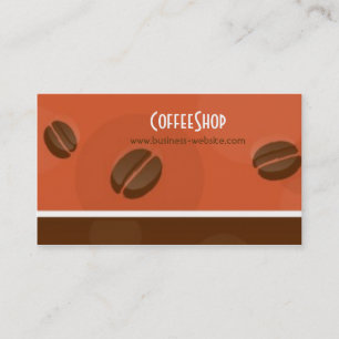Tarjeta de visita de la cafetería