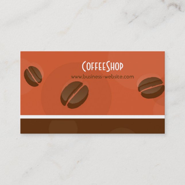 Tarjeta de visita de la cafetería (Anverso)