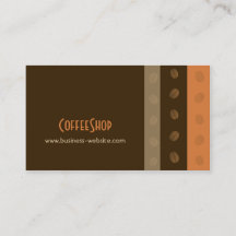 Tarjeta de visita de la cafetería