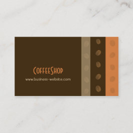 Tarjeta de visita de la cafetería