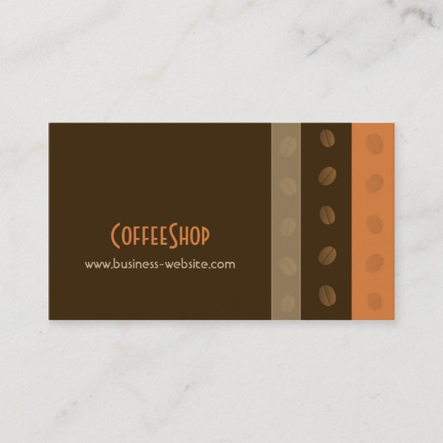 Tarjeta de visita de la cafetería (Anverso)