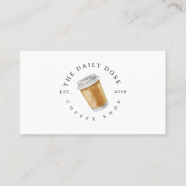 Tarjeta de visita de la cafetería del ilustracion