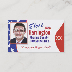 Tarjeta de visita de la campaña política (elija)