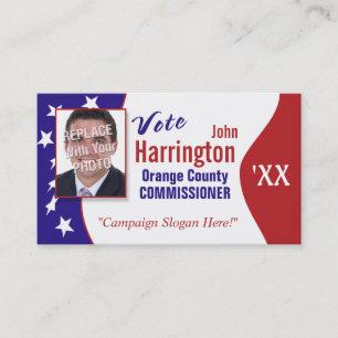 Tarjeta de visita de la campaña política (voto)