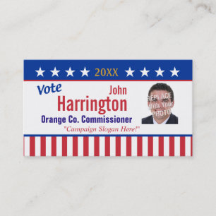 Tarjeta de visita de la campaña política (voto)