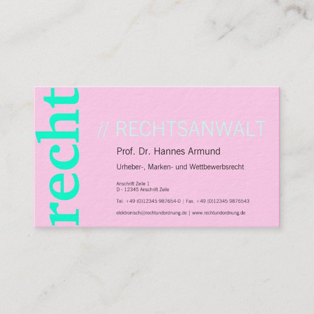 Tarjeta de visita de la cancillería (Anverso)