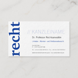 Tarjeta de visita de la cancillería azul