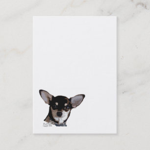 Tarjeta de visita de la cara de la chihuahua