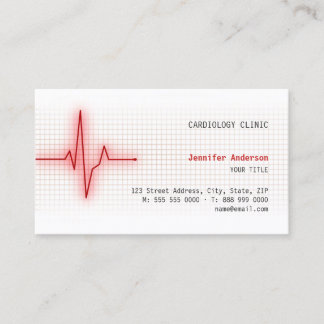 Tarjeta de visita de la cardiología de la señal