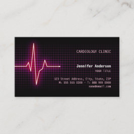 Tarjeta de visita de la cardiología del latido del