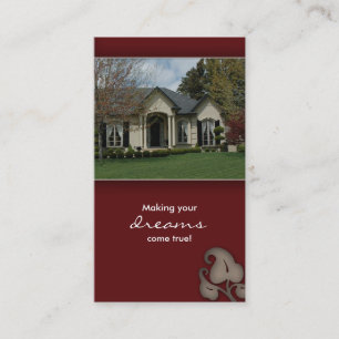 Tarjeta de visita de la casa de las propiedades