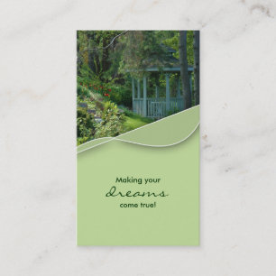 Tarjeta de visita de la casa del jardín del Gazeb