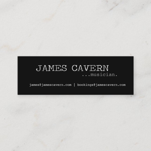 Tarjeta de visita de la caverna de James (Anverso)