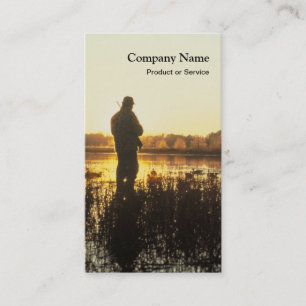 Tarjeta de visita de la caza del pato