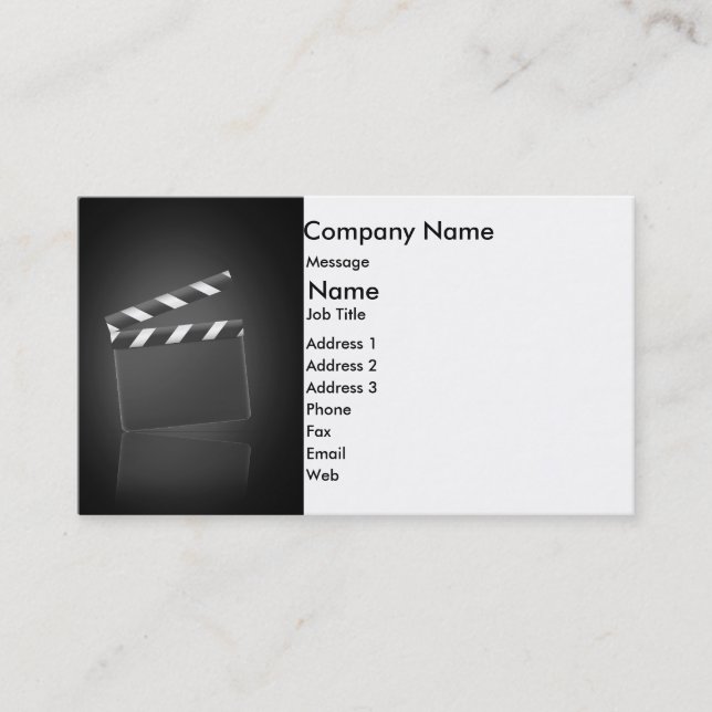 Tarjeta de visita de la chapaleta de la película (Anverso)
