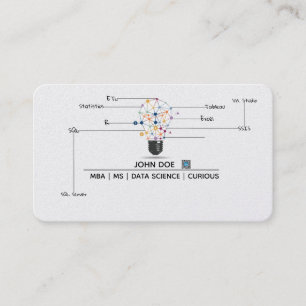 Tarjeta de visita de la ciencia de los datos