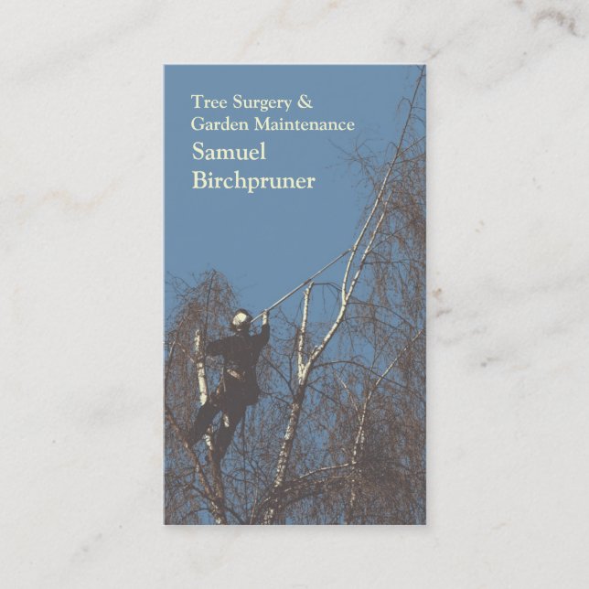 Tarjeta de visita de la cirugía de árbol (Anverso)