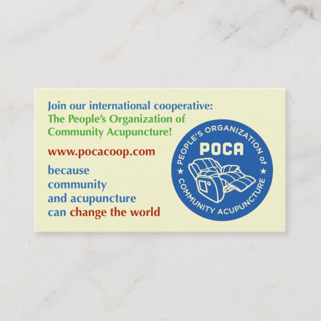 Tarjeta de visita de la clínica de POCA/Your (Anverso)
